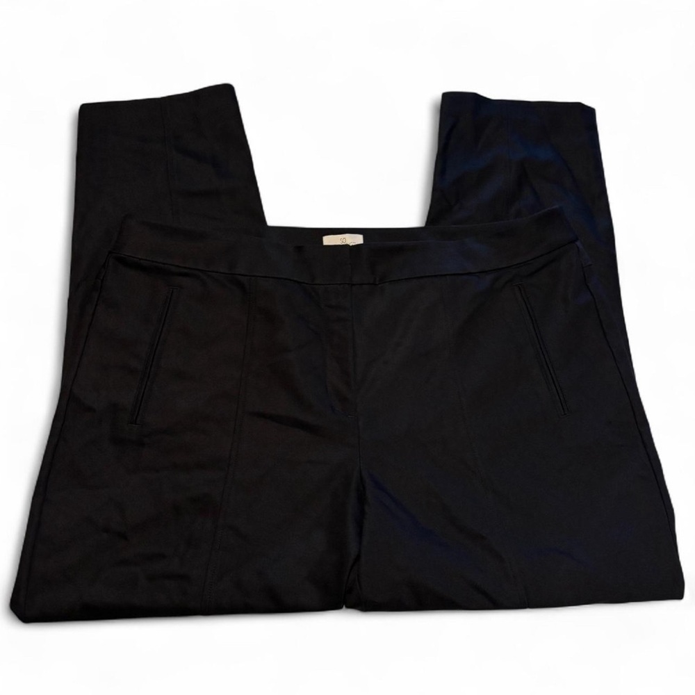 Chico’s So Slimming Pants 3 Ankle Black Stretch Cotton Blend Trousers Workwear - Picture 3 of 7